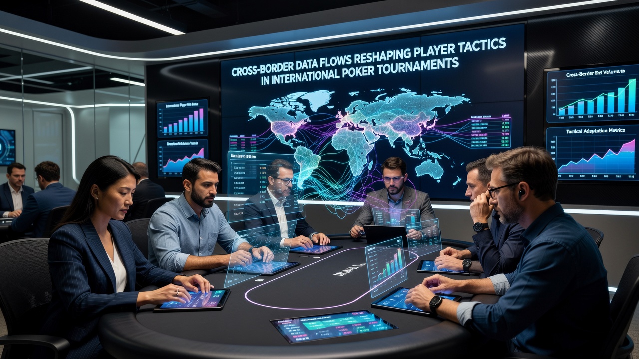 Poker analytics dashboard showing restricted data flow indicators