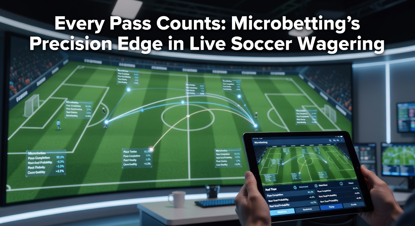 Soccer players in action during a live match, highlighting a precise pass that shifts momentum