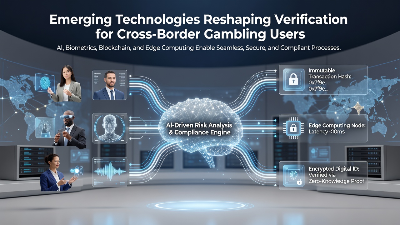 User completing facial recognition scan on a mobile device for gambling account verification