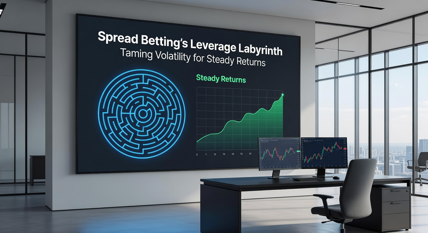 Visual representation of risk management strategies overlaying volatile spread betting charts