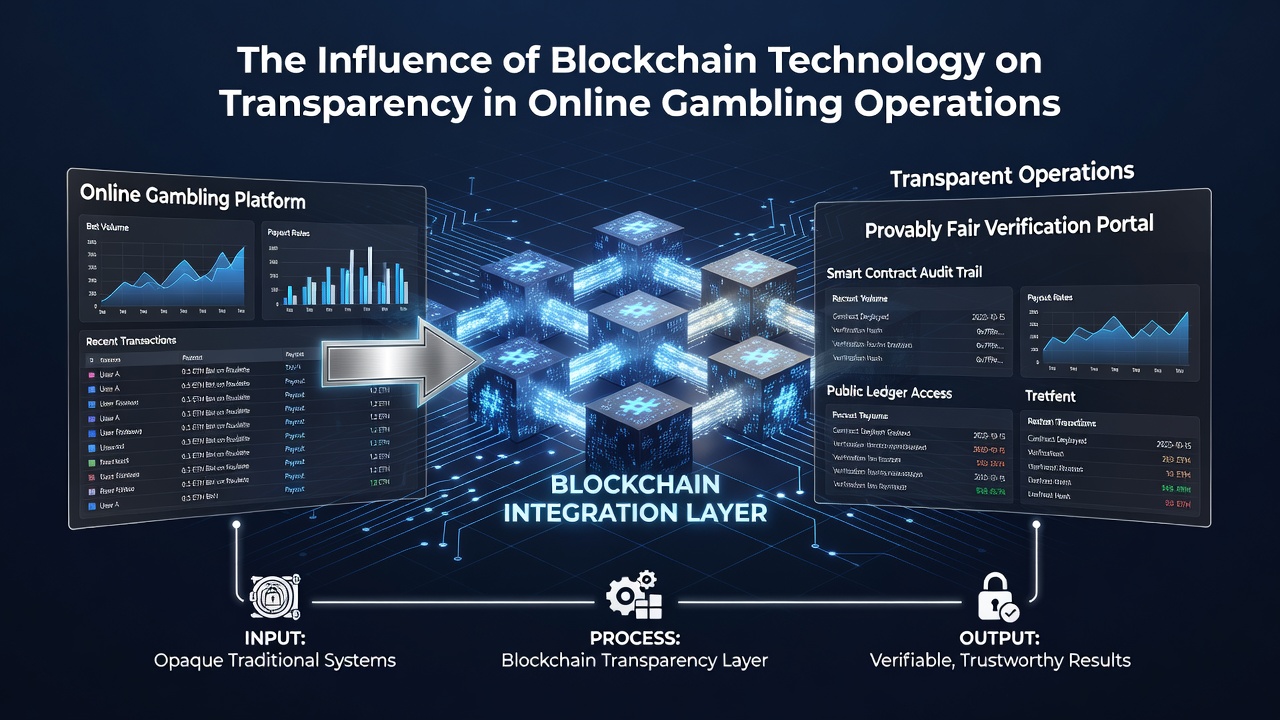 Regulatory dashboard displaying blockchain-verified gambling transaction records