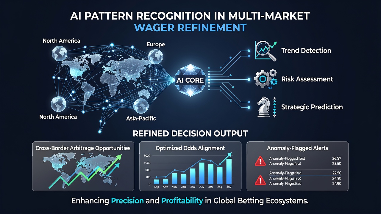 Dashboard showing multi-market wager analytics powered by AI across borders