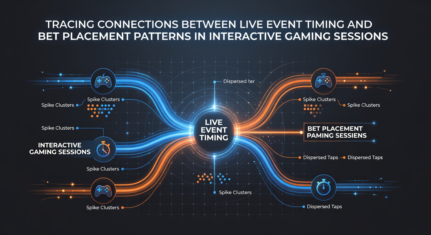 Visualization of live event timelines overlaid with bet placement spikes during interactive gaming sessions
